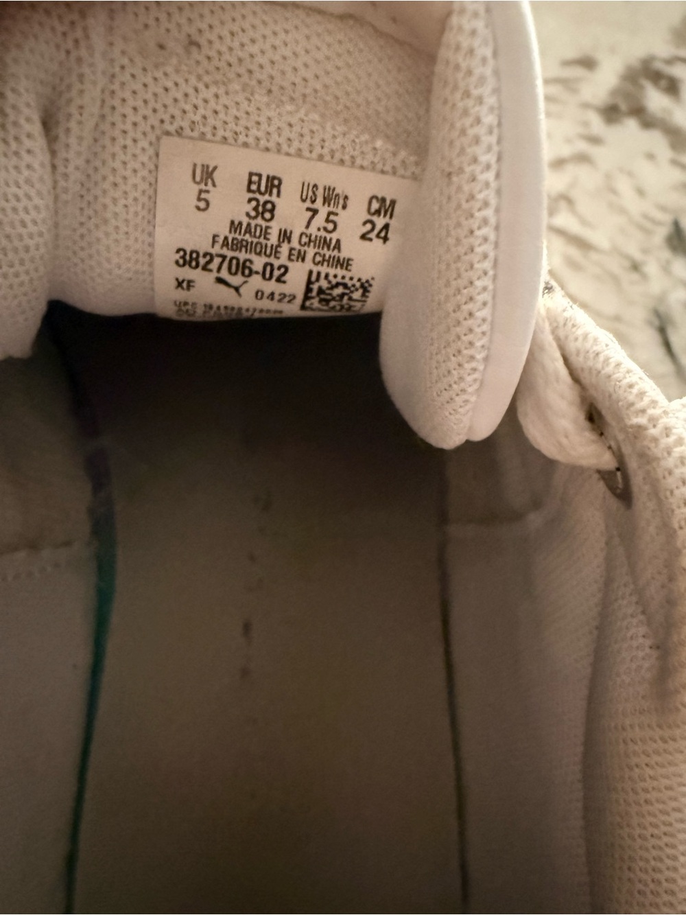 PUMA Women’s White Platform Sneakers Size 7.5 US Leather Lace-Up Shoes EU 38 - Picture 7 of 8